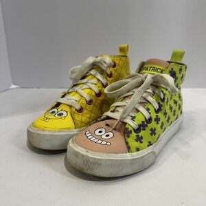 2023 Sponge Bob Pineapple  & Patrick Pink PurpleGround Up Shoes High Top Size 2